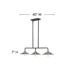Load image into Gallery viewer, Rigby Linear Pendant Lightin in line drawing.