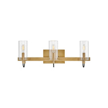 Load image into Gallery viewer, Ryden Bath Vanity Light in Heritage Brass (3-Light).