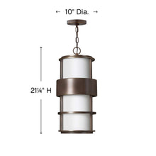 Load image into Gallery viewer, Saturn Outside Area Pendant Lightin in line drawing.