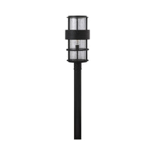Load image into Gallery viewer, Saturn Outside Area Post Light in Satin Black.