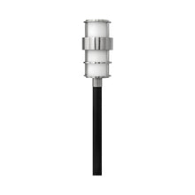 Load image into Gallery viewer, Saturn Outside Area Post Light in Stainless Steel.