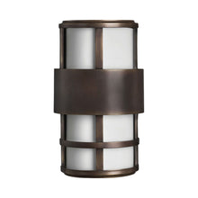 Load image into Gallery viewer, Saturn Outside Area Wall Light in Small/Metro Bronze.