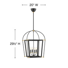 Load image into Gallery viewer, Selby Chandelierin in line drawing.