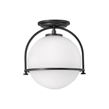 Load image into Gallery viewer, Somerset Semi Flush Mount Ceiling Light in Black.