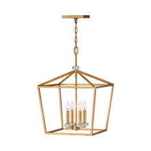 Load image into Gallery viewer, Stinson Chandelier in Medium/Distressed Brass.