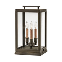Load image into Gallery viewer, Sutcliffe Outdoor Pier Mount Light in Oil Rubbed Bronze.