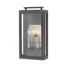 Load image into Gallery viewer, Sutcliffe Outdoor Wall Light in Aged Zinc (2-Light).