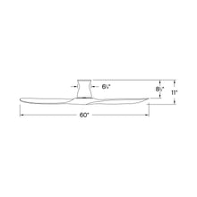 Load image into Gallery viewer, Swell Flush Mount Ceiling Fan - line drawing,