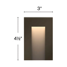 Load image into Gallery viewer, Taper LED Deck Light - line drawing.