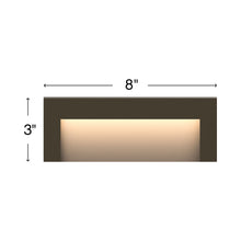 Load image into Gallery viewer, Taper LED Deck Light - line drawing.