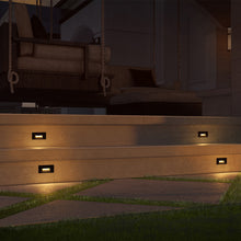Load image into Gallery viewer, Taper LED Step Light in Outside Area.