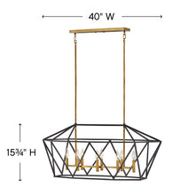 Load image into Gallery viewer, Theory Linear Pendant Lightin in line drawing.