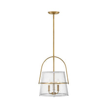 Load image into Gallery viewer, Tournon Pendant Light in Heritage Brass/Polished White Accents.
