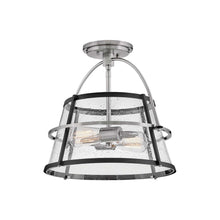 Load image into Gallery viewer, Tournon Semi Flush Mount Ceiling Light in Brushed Nickel/Black.