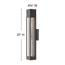 Load image into Gallery viewer, Vapor in Outside Area Wall Lightin in line drawing.