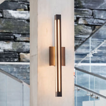 Load image into Gallery viewer, Vue Outdoor LED Wall Light in hallway.