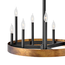 Load image into Gallery viewer, Wells Round Chandelier in Detail.