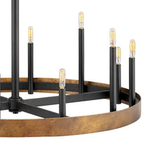 Load image into Gallery viewer, Wells Round Chandelier in Detail.