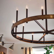 Load image into Gallery viewer, Wells Round Chandelier in Detail.