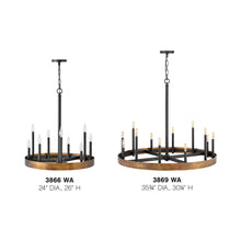 Load image into Gallery viewer, Wells Round Chandelier in Detail.