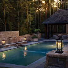 Load image into Gallery viewer, Weymouth Outdoor Pier Mount Light in Outside Area.