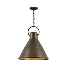 Load image into Gallery viewer, Winnie Pendant Light in Medium/Dark Antique Brass.