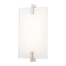 Load image into Gallery viewer, Hooked LED Bath Wall Light in Polished Nickel.