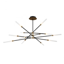 Load image into Gallery viewer, Houdini LED Pendant Light in Black Aged Brass (12-Light).