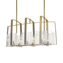 Load image into Gallery viewer, Arc Linear Pendant Light in Modern Brass.