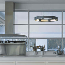 Load image into Gallery viewer, Aura LED Pendant Light in kitchen.