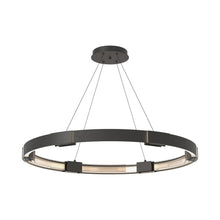 Load image into Gallery viewer, Aura LED Pendant Light in Black/Clear Glass.