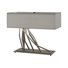 Load image into Gallery viewer, Brindille Table Lamp in Natural Iron/Medium Grey.