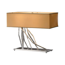 Load image into Gallery viewer, Brindille Table Lamp in Vintage Platinum/Doeskin Suede.