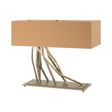 Load image into Gallery viewer, Brindille Table Lamp in Soft Gold/Doeskin Suede.