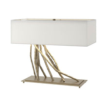 Load image into Gallery viewer, Brindille Table Lamp in Soft Gold/Light Grey.