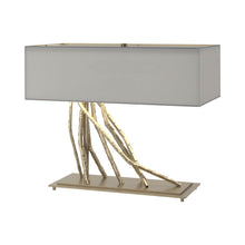 Load image into Gallery viewer, Brindille Table Lamp in Soft Gold/Medium Grey.