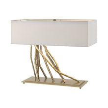 Load image into Gallery viewer, Brindille Table Lamp in Modern Brass/Natural Anna.