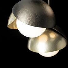 Load image into Gallery viewer, Brooklyn 3-Light Double Shade Semi Flush Mount Ceiling Light in Detail.