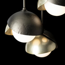 Load image into Gallery viewer, Brooklyn 3-Light Double Shade Semi Flush Mount Ceiling Light in Detail.