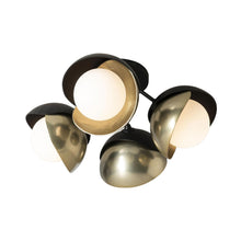 Load image into Gallery viewer, Brooklyn Double Shade Semi Flush Mount Ceiling Light in Detail.