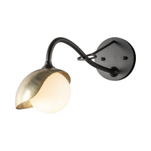 Load image into Gallery viewer, Brooklyn Long Arm Bath Wall Light in Black/Modern Brass.