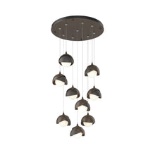 Load image into Gallery viewer, Brooklyn Standard Round Multi Light Pendant Light in Bronze/Natural Iron (Standard).