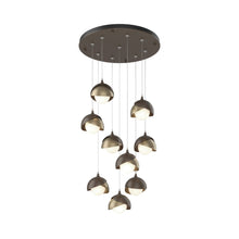 Load image into Gallery viewer, Brooklyn Standard Round Multi Light Pendant Light in Bronze/Soft Gold (Standard).