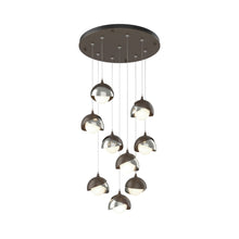 Load image into Gallery viewer, Brooklyn Standard Round Multi Light Pendant Light in Bronze/Sterling (Standard).