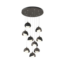 Load image into Gallery viewer, Brooklyn Standard Round Multi Light Pendant Light in Dark Smoke/Black (Standard).