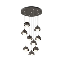 Load image into Gallery viewer, Brooklyn Standard Round Multi Light Pendant Light in Dark Smoke/Oil Rubbed Bronze (Standard).