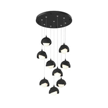 Load image into Gallery viewer, Brooklyn Standard Round Multi Light Pendant Light in Black/Black (Standard).