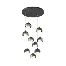 Load image into Gallery viewer, Brooklyn Standard Round Multi Light Pendant Light in Natural Iron/Vintage Platinum (Standard).