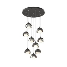 Load image into Gallery viewer, Brooklyn Standard Round Multi Light Pendant Light in Natural Iron/Sterling (Standard).