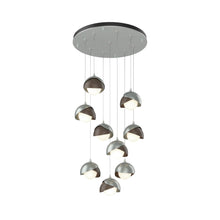 Load image into Gallery viewer, Brooklyn Standard Round Multi Light Pendant Light in Vintage Platinum/Bronze (Standard).